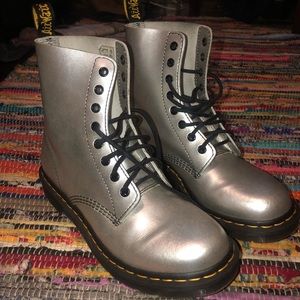 Silver Dr Martens **BARELY WORN**